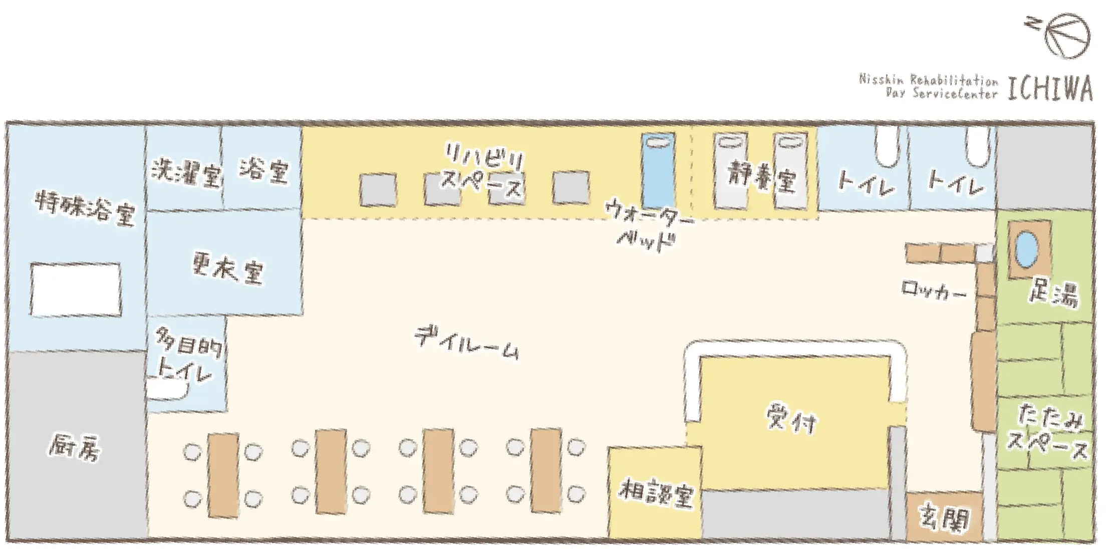 施設内のレイアウトがわかる見取り図